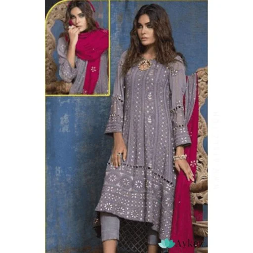 Heavy Georgette Embroidered Chikankari Suit Set 01