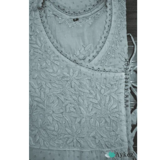 Best crafted Cotton Chikankari Angrakha Kurti 001