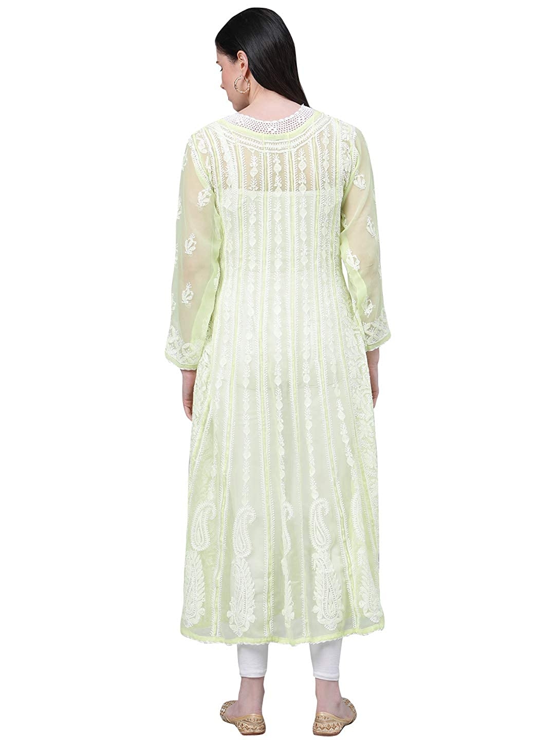 various colors lucknowi anarkali with mirror work, Wash Care: Handwash at  Rs 775 in Lucknow